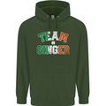 St Patricks Day Team Ginger Funny Irish Mens 80% Cotton Hoodie Forest Green
