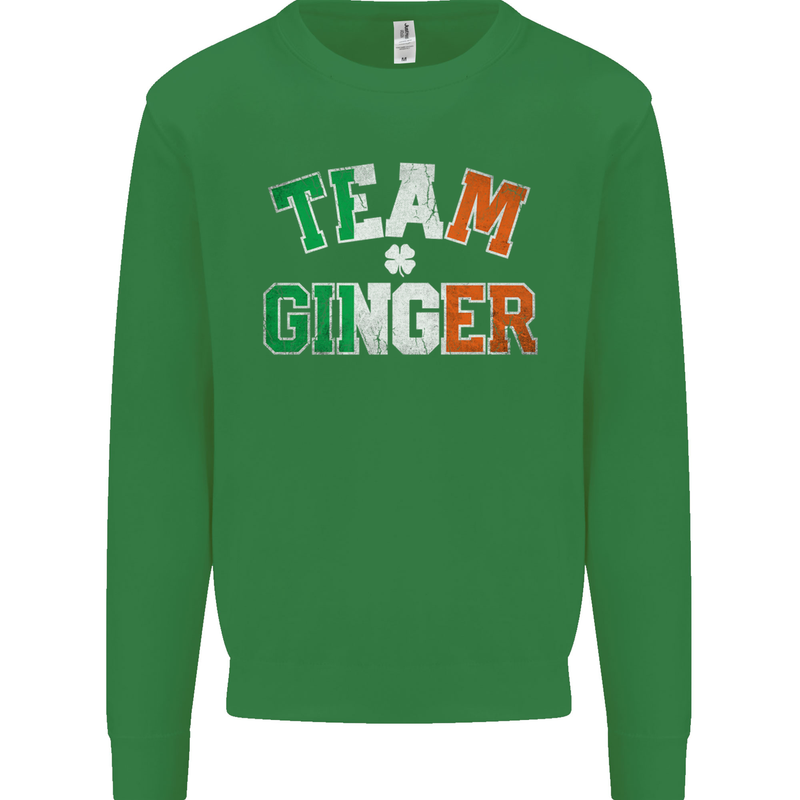 St Patricks Day Team Ginger Funny Irish Mens Sweatshirt Jumper Irish Green