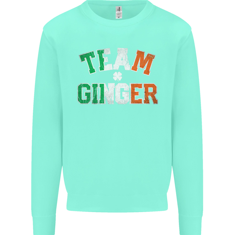 St Patricks Day Team Ginger Funny Irish Mens Sweatshirt Jumper Peppermint