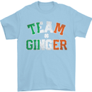 St Patricks Day Team Ginger Funny Irish Mens T-Shirt Cotton Gildan Light Blue