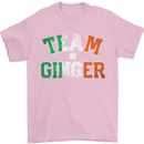 St Patricks Day Team Ginger Funny Irish Mens T-Shirt Cotton Gildan Light Pink