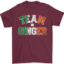 St Patricks Day Team Ginger Funny Irish Mens T-Shirt Cotton Gildan Maroon