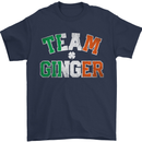 St Patricks Day Team Ginger Funny Irish Mens T-Shirt Cotton Gildan Navy Blue