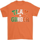 St Patricks Day Team Ginger Funny Irish Mens T-Shirt Cotton Gildan Orange