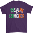 St Patricks Day Team Ginger Funny Irish Mens T-Shirt Cotton Gildan Purple