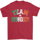 St Patricks Day Team Ginger Funny Irish Mens T-Shirt Cotton Gildan Red