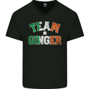 St Patricks Day Team Ginger Funny Irish Mens V-Neck Cotton T-Shirt Black
