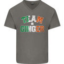 St Patricks Day Team Ginger Funny Irish Mens V-Neck Cotton T-Shirt Charcoal