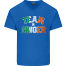 St Patricks Day Team Ginger Funny Irish Mens V-Neck Cotton T-Shirt Royal Blue