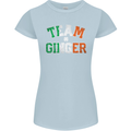 St Patricks Day Team Ginger Funny Irish Womens Petite Cut T-Shirt Light Blue