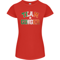 St Patricks Day Team Ginger Funny Irish Womens Petite Cut T-Shirt Red
