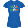 St Patricks Day Team Ginger Funny Irish Womens Petite Cut T-Shirt Royal Blue