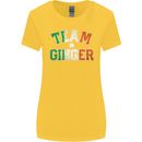 St Patricks Day Team Ginger Funny Irish Womens Wider Cut T-Shirt Yellow
