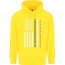 St Patricks Day USA Flag America Beer Alcohol Childrens Kids Hoodie Yellow