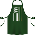 St Patricks Day USA Flag America Beer Alcohol Cotton Apron 100% Organic Forest Green