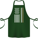 St Patricks Day USA Flag America Beer Alcohol Cotton Apron 100% Organic Forest Green