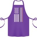 St Patricks Day USA Flag America Beer Alcohol Cotton Apron 100% Organic Purple