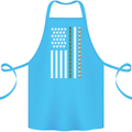 St Patricks Day USA Flag America Beer Alcohol Cotton Apron 100% Organic Turquoise