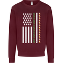 St Patricks Day USA Flag America Beer Alcohol Kids Sweatshirt Jumper Maroon
