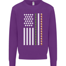 St Patricks Day USA Flag America Beer Alcohol Kids Sweatshirt Jumper Purple
