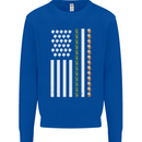 St Patricks Day USA Flag America Beer Alcohol Kids Sweatshirt Jumper Royal Blue