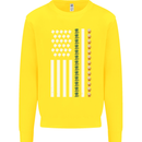 St Patricks Day USA Flag America Beer Alcohol Kids Sweatshirt Jumper Yellow