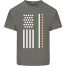 St Patricks Day USA Flag America Beer Alcohol Kids T-Shirt Childrens Charcoal
