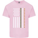 St Patricks Day USA Flag America Beer Alcohol Kids T-Shirt Childrens Light Pink