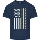 St Patricks Day USA Flag America Beer Alcohol Kids T-Shirt Childrens Navy Blue