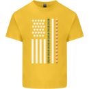 St Patricks Day USA Flag America Beer Alcohol Kids T-Shirt Childrens Yellow