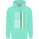 St Patricks Day USA Flag America Beer Alcohol Mens 80% Cotton Hoodie Peppermint