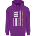 St Patricks Day USA Flag America Beer Alcohol Mens 80% Cotton Hoodie Purple