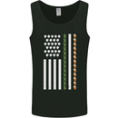 St Patricks Day USA Flag America Beer Alcohol Mens Vest Tank Top Black