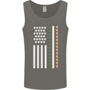 St Patricks Day USA Flag America Beer Alcohol Mens Vest Tank Top Charcoal
