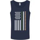 St Patricks Day USA Flag America Beer Alcohol Mens Vest Tank Top Navy Blue