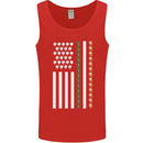 St Patricks Day USA Flag America Beer Alcohol Mens Vest Tank Top Red