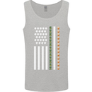 St Patricks Day USA Flag America Beer Alcohol Mens Vest Tank Top Sports Grey