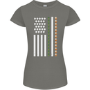 St Patricks Day USA Flag America Beer Alcohol Womens Petite Cut T-Shirt Charcoal