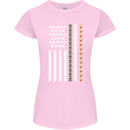 St Patricks Day USA Flag America Beer Alcohol Womens Petite Cut T-Shirt Light Pink