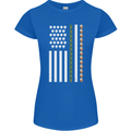 St Patricks Day USA Flag America Beer Alcohol Womens Petite Cut T-Shirt Royal Blue