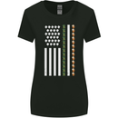 St Patricks Day USA Flag America Beer Alcohol Womens Wider Cut T-Shirt Black