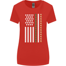 St Patricks Day USA Flag America Beer Alcohol Womens Wider Cut T-Shirt Red