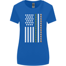 St Patricks Day USA Flag America Beer Alcohol Womens Wider Cut T-Shirt Royal Blue