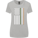 St Patricks Day USA Flag America Beer Alcohol Womens Wider Cut T-Shirt Sports Grey