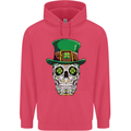 St Patricks Day of the Dead Sugar Skull Childrens Kids Hoodie Heliconia