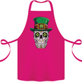 St Patricks Day of the Dead Sugar Skull Cotton Apron 100% Organic Pink