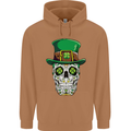 St Patricks Day of the Dead Sugar Skull Mens 80% Cotton Hoodie Caramel Latte
