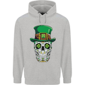 St Patricks Day of the Dead Sugar Skull Mens 80% Cotton Hoodie Sports Grey