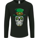 St Patricks Day of the Dead Sugar Skull Mens Long Sleeve T-Shirt Black