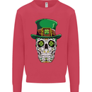St Patricks Day of the Dead Sugar Skull Mens Sweatshirt Jumper Heliconia